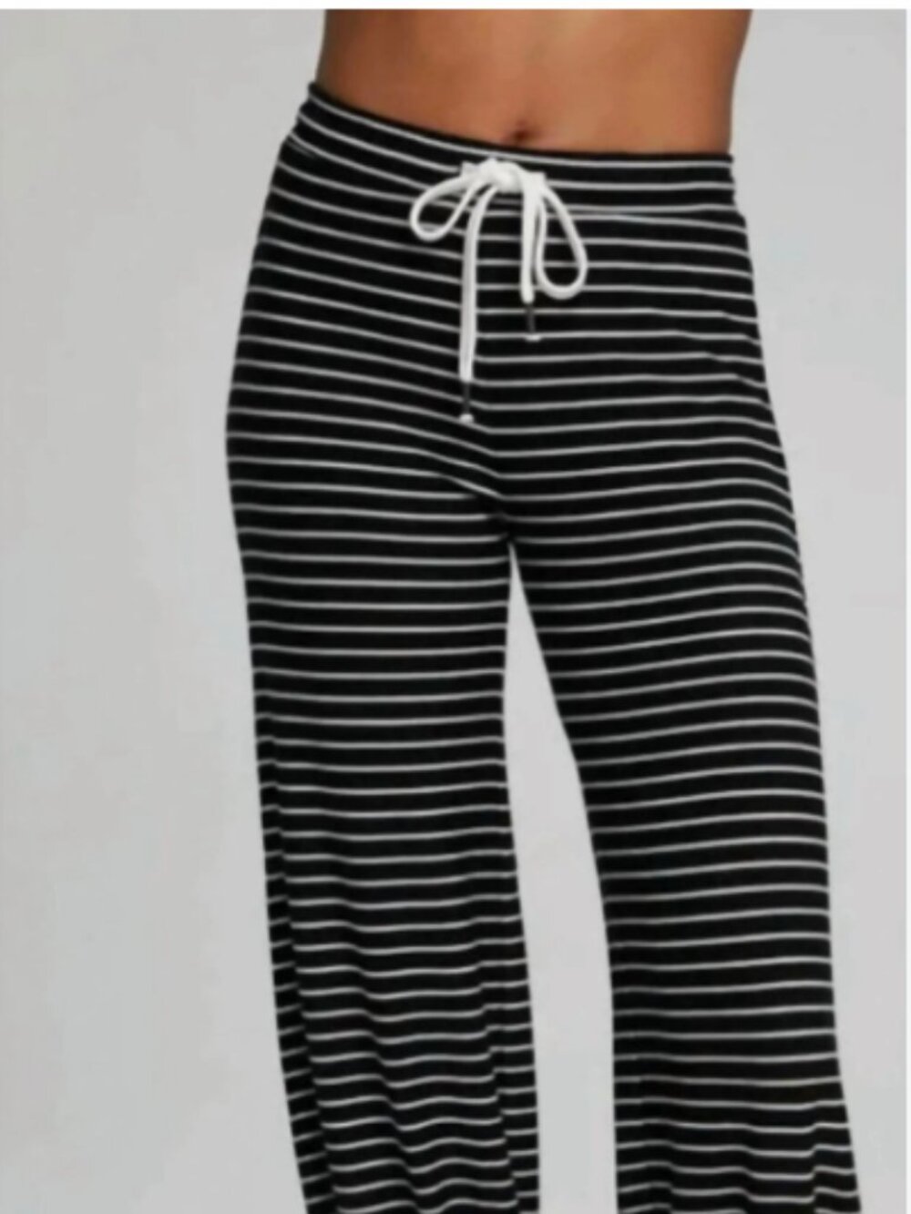 Chaser Striped Drawstring Banded Cuff Jogger Lounge Pants (Size L)